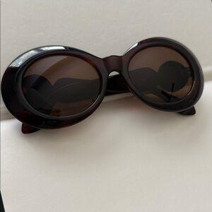 Versace Women's Sunglasses in Tortoise with Gold Medallions RARE trend